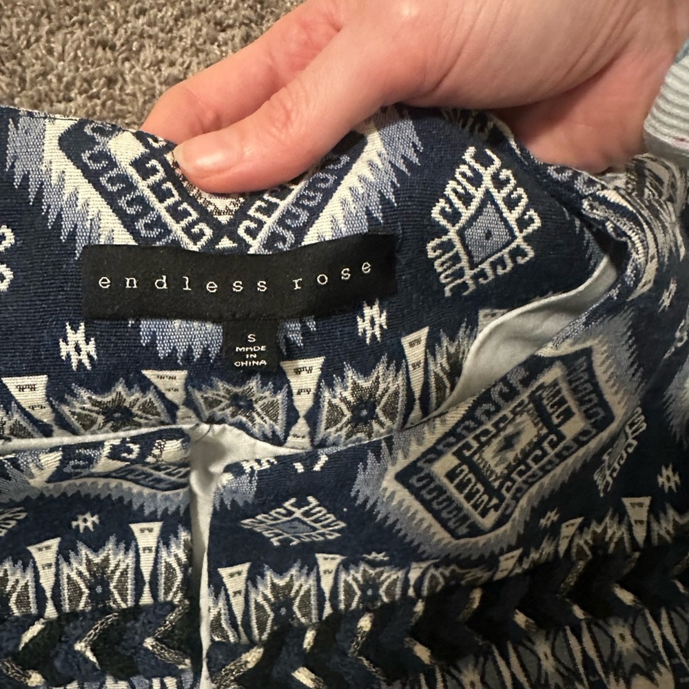 Endless Rose Navy And White Patterned Jacket - image 4